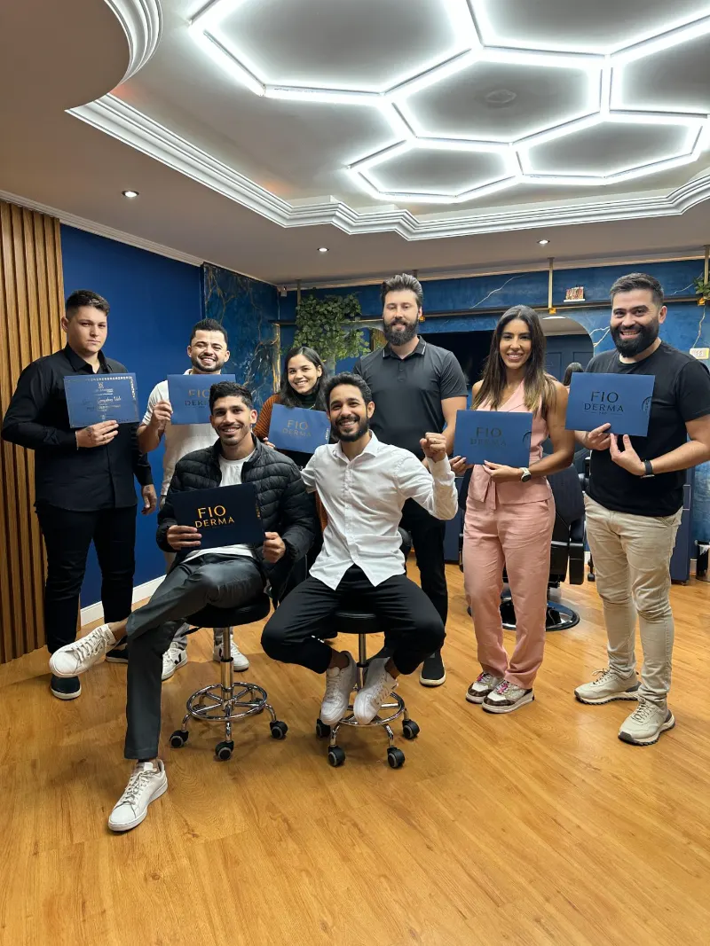 Alunos com certificados do Protocolo Fio Derma